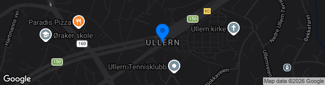 Map showing Ullern kunstgress
