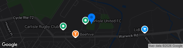 Map showing Brunton Park