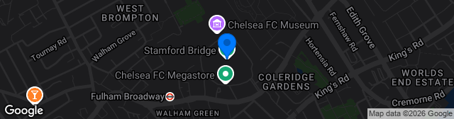 Map showing Stamford Bridge