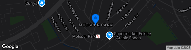 Map showing Motspur Park