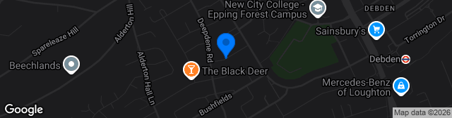 Map showing Honeycroft