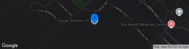 Map showing The Perrys Crabble Stadium