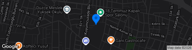 Map showing 18 Temmuz Stadyumu