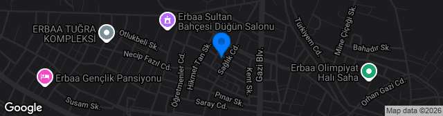 Map showing Erbaa İlçe Stadyumu