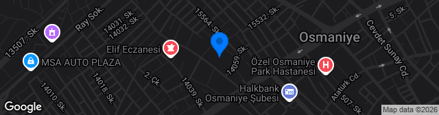 Map showing Osmaniye 7 Ocak Stadyumu