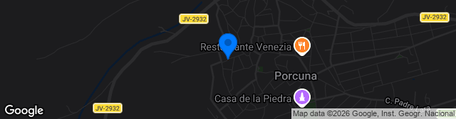 Map showing Estadio Municipal San Benito
