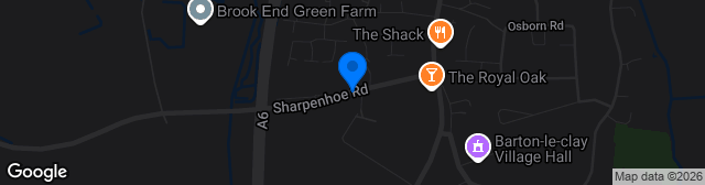 Map showing Sharpenhoe Road