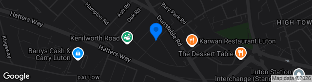 Map showing Kenilworth Road