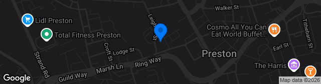 Map showing Sir Tom Finney Stadium