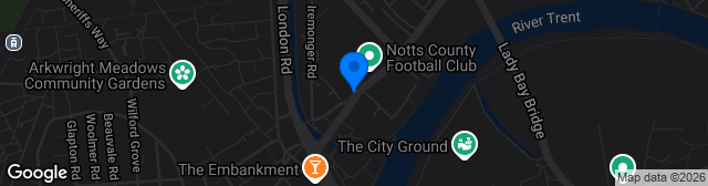 Map showing Meadow Lane