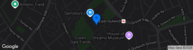 Map showing Champion Hill Stadium