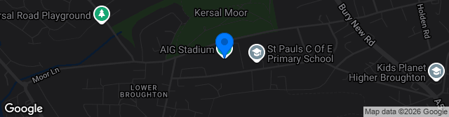 Map showing The Peninsula Stadium