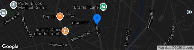 Map showing Bramall Lane