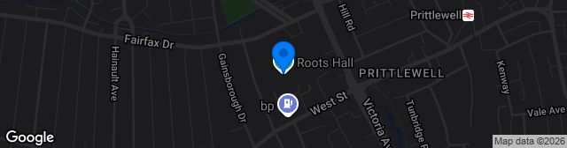 Map showing Roots Hall