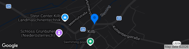 Map showing Waldstadion Kilb