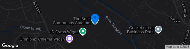 Map showing DW Stadium