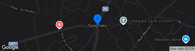 Map showing Stade Communal de Soignies