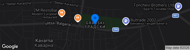 Map showing Gradski stadion