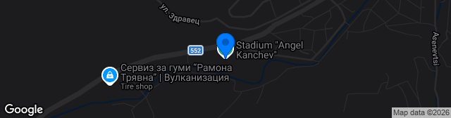 Map showing Stadion Angel Kanchev