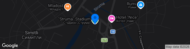 Map showing Stadion Struma