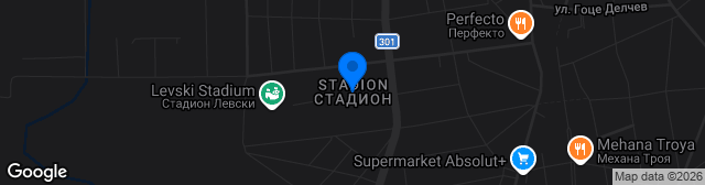 Map showing Gradski stadion