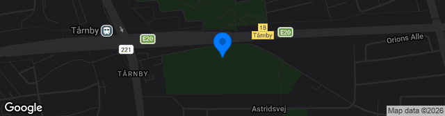 Map showing Tårnby Stadion
