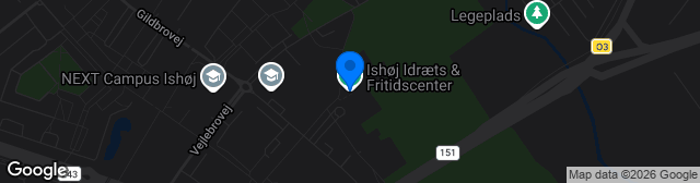 Map showing Ishøj Idrætscenter