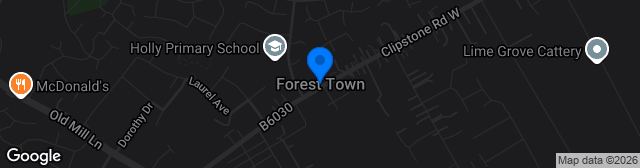 Map showing Forest Town Stadium