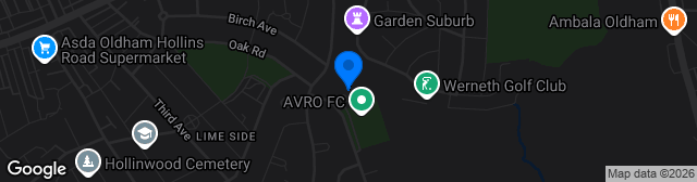 Map showing Vestacare Stadium
