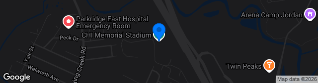 Map showing CHI Memorial Stadium