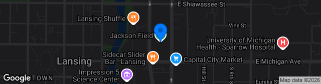 Map showing Cooley Law School Stadium