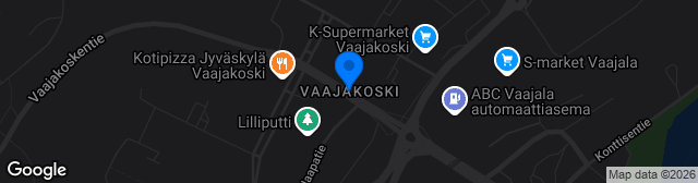 Map showing Vaajakosken urheilukenttä