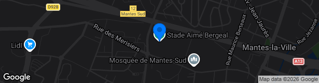 Map showing Stade Aimé Bergeal