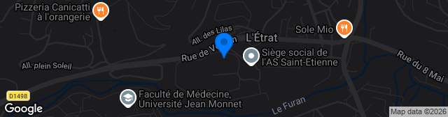 Map showing Stade Aimé Jacquet