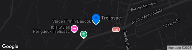 Map showing Stade Firmin-Daudou