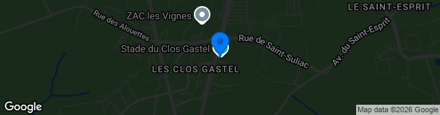 Map showing Stade du Clos Gastel