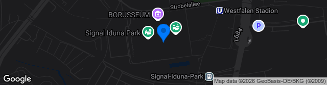 Map showing Stadion Rote Erde