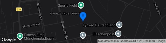 Map showing Grenzlandstadion