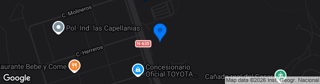 Map showing Estadio Príncipe Felipe