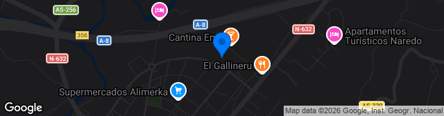 Map showing Estadio Las Callejas
