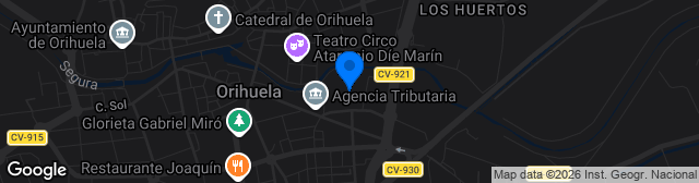 Map showing Estadio Municipal Los Arcos
