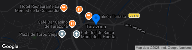 Map showing Estadio Municipal de Tarazona