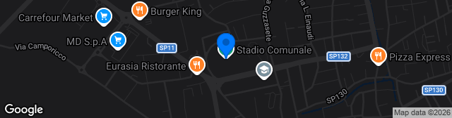 Map showing Stadio Comunale