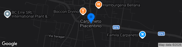 Map showing Stadio Carpaneto Piacentino