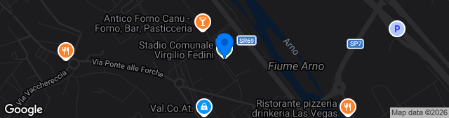 Map showing Stadio Virgilio Fedini