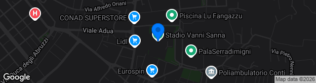 Map showing Stadio Vanni Sanna