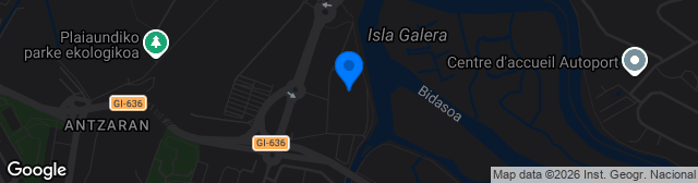 Map showing Estadio Gal