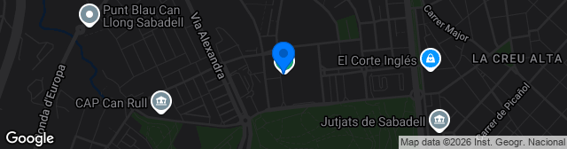Map showing Estadi de la Nova Creu Alta
