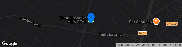 Map showing Ciudad Deportiva del Villarreal