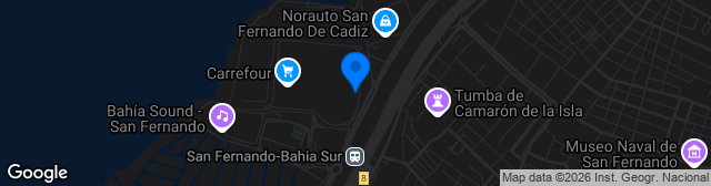 Map showing Estadio Iberoamericano 2010